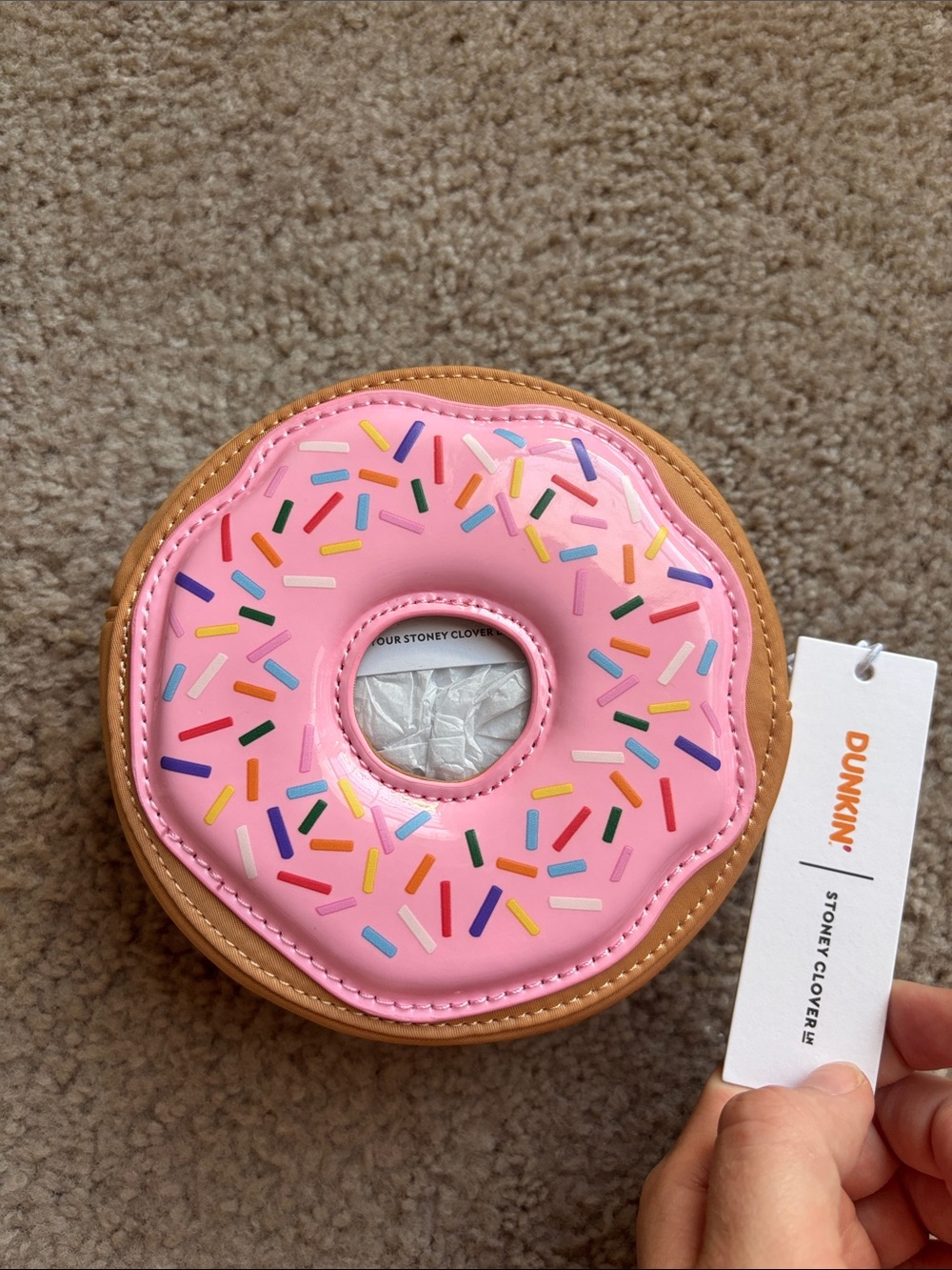 NWT Stoney Clover Lane The Dunkin’ Donut Pouch - Picture 5 of 5